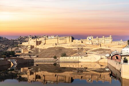 Amber Fort in India, Jaipur, sunset view.の写真素材