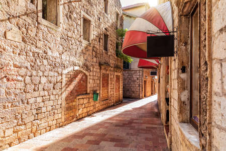 Pier of Kotor, wonderful summer panorama of Montenegro.の写真素材
