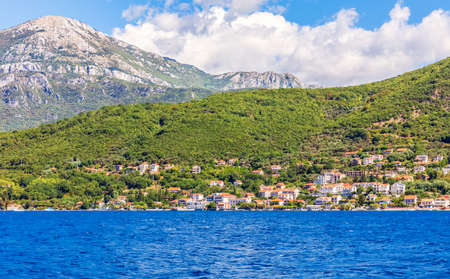 Coastline of the Adriatic sea in the Bay of Kotor, Montenegro.の写真素材