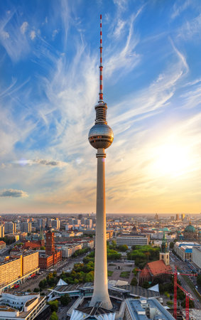 Wonderful Berlin city, wonderful aerial panorama, Germanyの写真素材