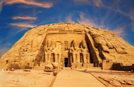 The Great Temple of Ramesses II in Abu Simbel, Egypt.
