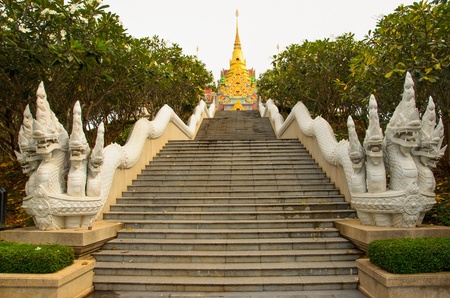 animal in fairytell on stair to temple