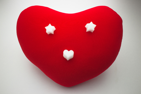 Red Heart of smileの写真素材