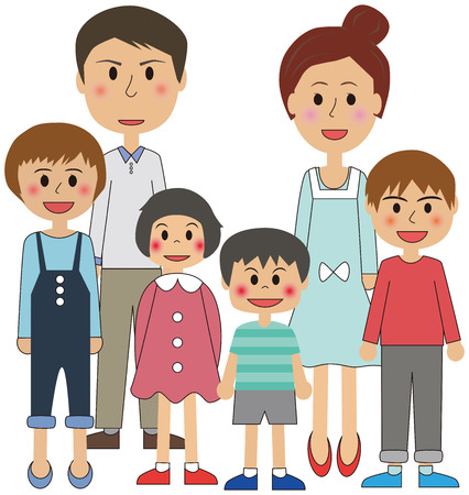 Family of sixのイラスト素材