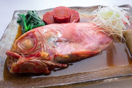 Boiled of red snapperの写真素材