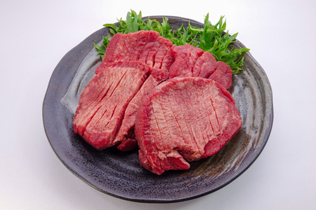 Thick slice beef tongueの写真素材