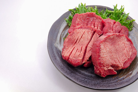 Thick slice beef tongueの写真素材
