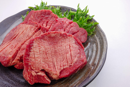 Thick slice beef tongueの写真素材