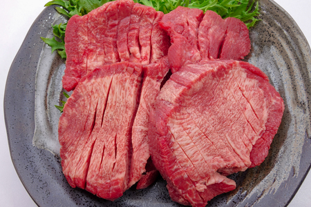 Thick slice beef tongueの写真素材
