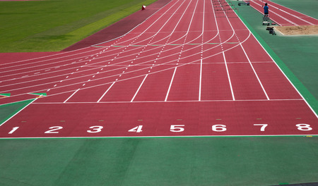 Playground track with hurdle