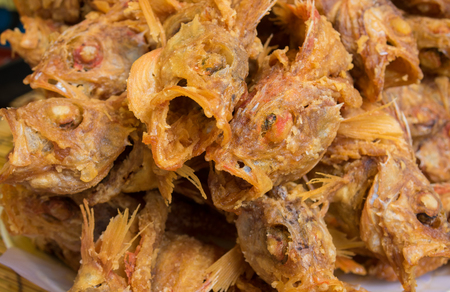 Deep fried scorpion fishの写真素材