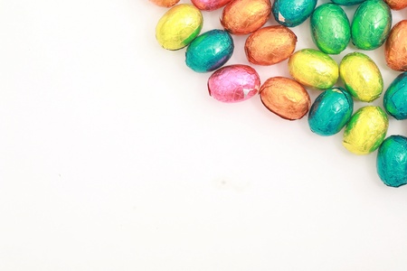small Chocolate eggs a Traditional Easter sweet.の写真素材
