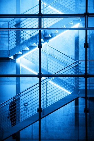 Detail of a modern office building starwayのeditorial素材