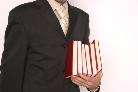 close up of business man in brown suitの写真素材