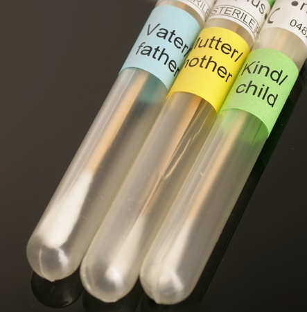 test tubes for a paternity test studioの写真素材
