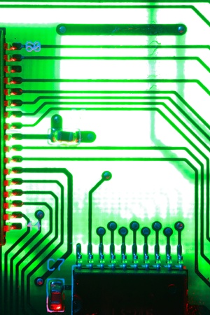 close-up of computer printed circuit board.の写真素材