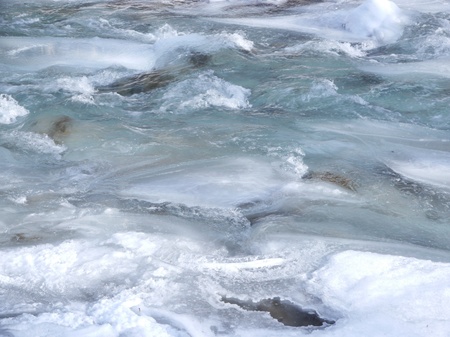Ice surface on a lake