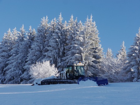 Beautiful winter landscape in the forest outsideの写真素材