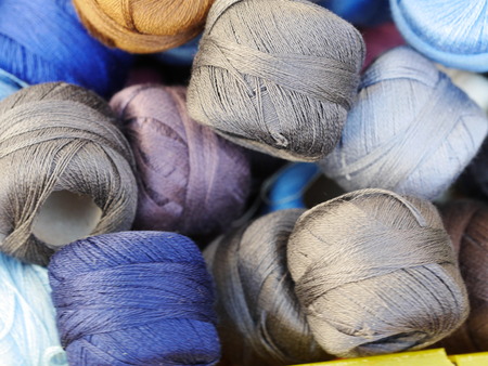 a lot bags of wool yarn thread