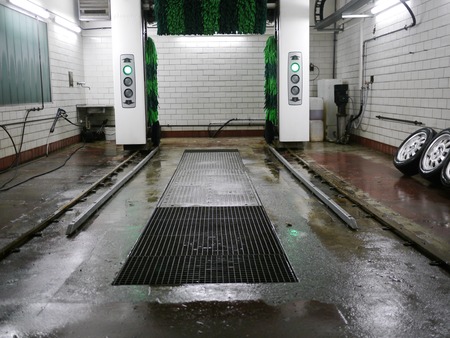 a modern and automatic car wash systemの写真素材