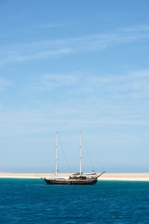white ship boat in the red sea