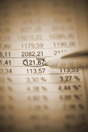 Pointing / Marking the high point  of an company analysis