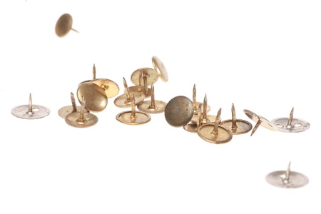 close-up of thumbtacks