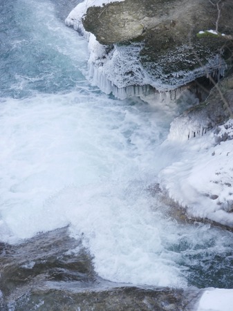 Ice surface on a lakeの写真素材