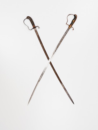 Old saber isolated on whiteの写真素材