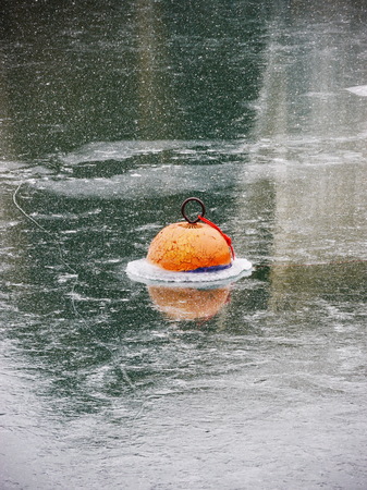 Ice surface on a lakeの写真素材
