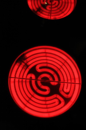 hotplate cooktop burner in red
