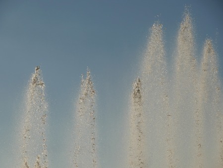 splashes of water drops from a fountainの写真素材