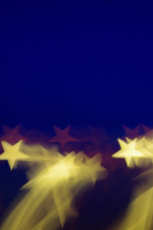 yellow stars bokeh as background
