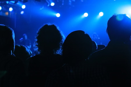 Close up of crowd enjoying the concert in one of the rock showの写真素材