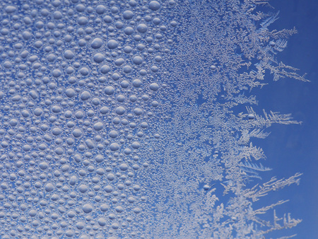 frost ice crystal on window background pattern
