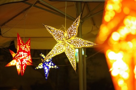 Elegant Christmas background with stars and place for text.