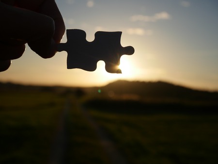 Pinch a piece of the jigsaw puzzle
