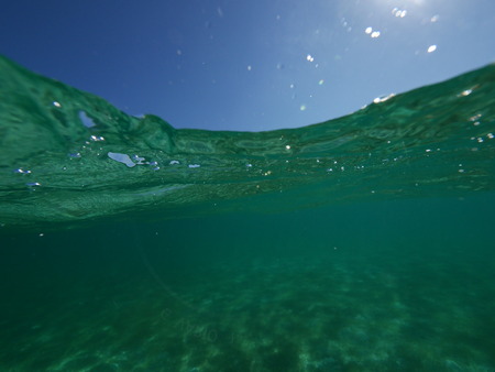 caribbean sea split levelの写真素材