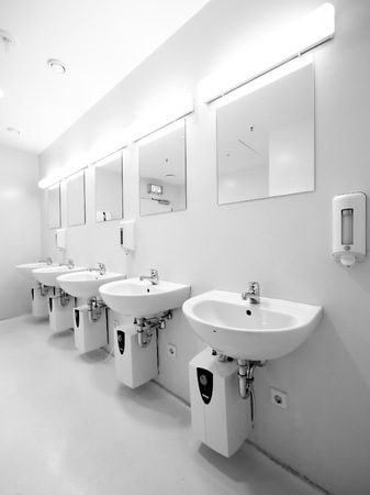 A clean new public toilet