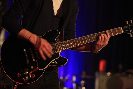 person playing a guitarの写真素材