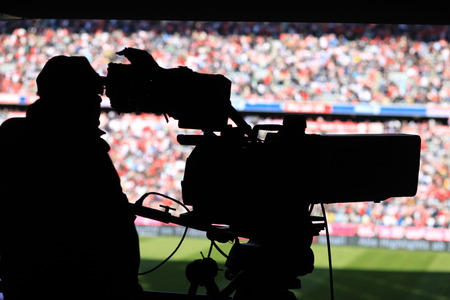 silhouettes cameramanの写真素材