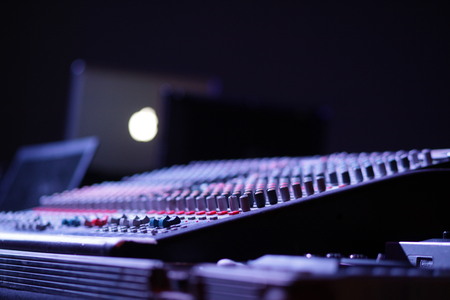 Mixing console close upの写真素材