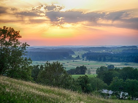 dramatic sunset skyの写真素材
