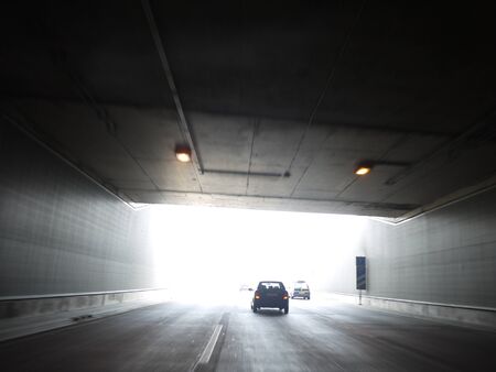 tunnel on freewayの写真素材