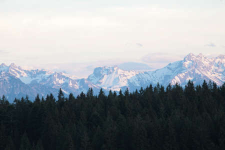 Idyllic landscape in the Alpsの写真素材