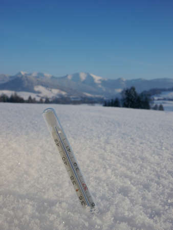 thermometer snowの写真素材