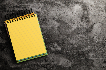 Notebook on the floorの写真素材