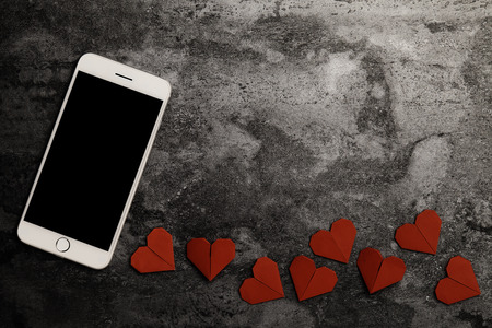 Smartphone on the floorの写真素材
