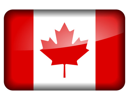 Vector illustration of canadian flag icon on white background のイラスト素材