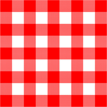 Vector illustration of gingham red and white textureのイラスト素材